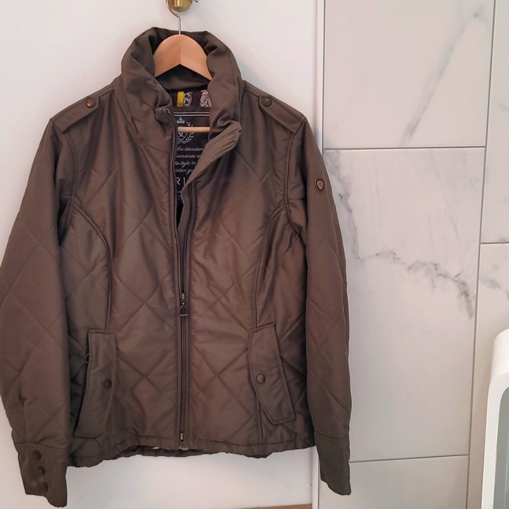 Ariat ladies winter equestrian jacket.  Size xlarge. Light brown.